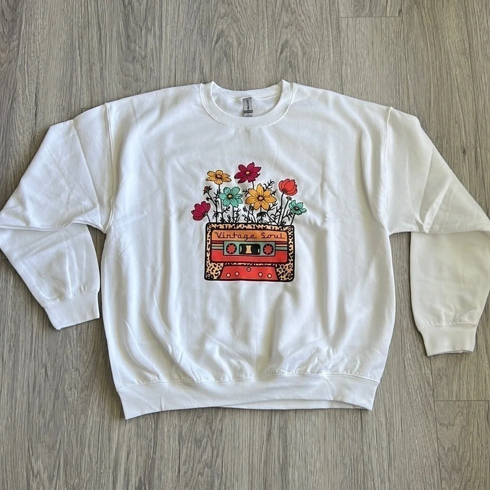 Vintage Soul Cassette Tape Crewneck Sweatshirt - Picture 1 of 4